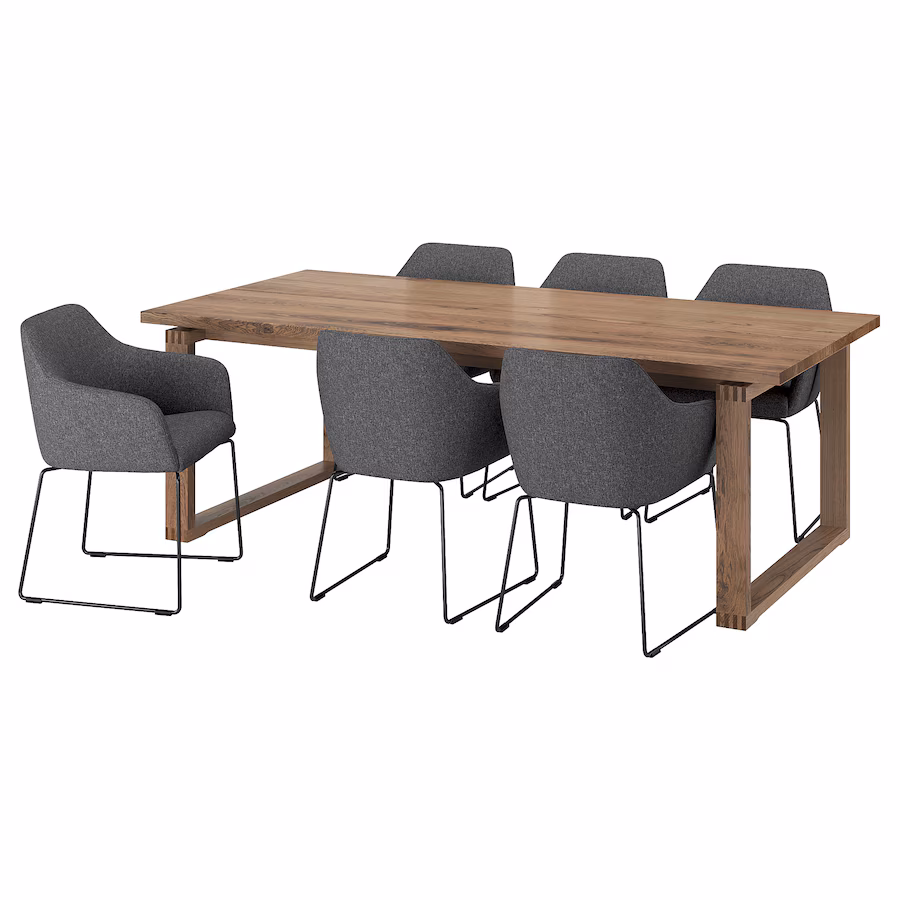 moerbylanga-tossberg-table-and-6-chairs-oak-veneer-brown-stained-gunnared-dark-grey-black__1361242_pe954606_s5