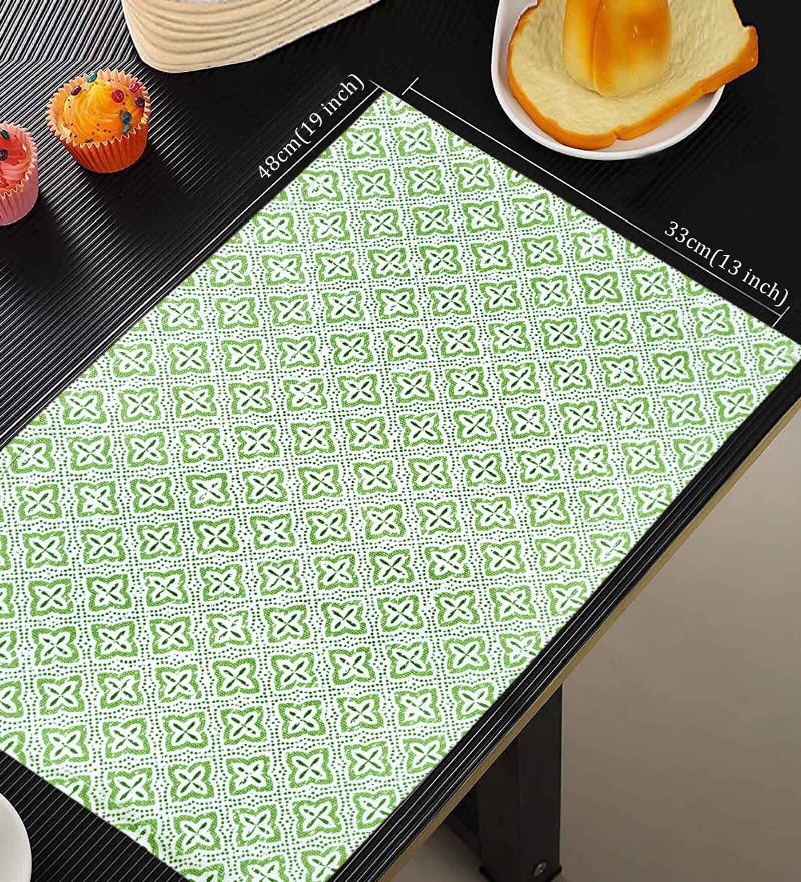 ana-traditional-table-placemats-set-of-2-cotton-printed-premium-green---heat-resistant---washable----4dky9s